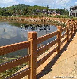 湖南常德仿木欄桿園林景觀建設,張家界仿木護欄水泥制作圍欄施工